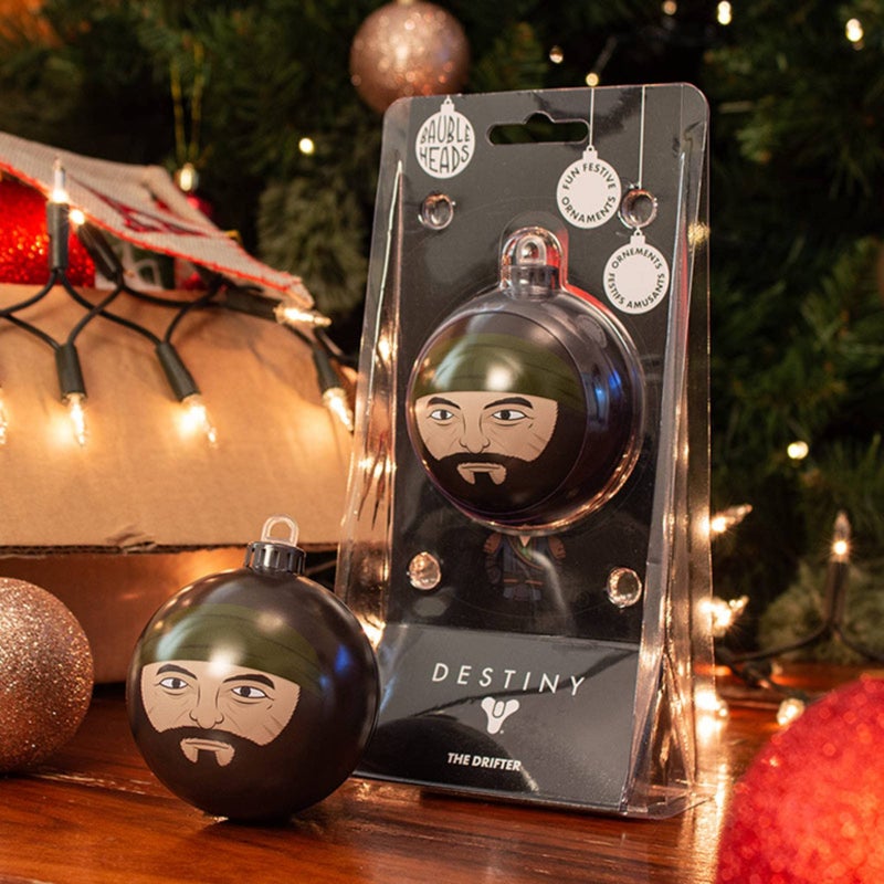 Numskull Bauble Heads Official Destiny 2 The Drifter Christmas Tree Decoration Ornament - Black Tin Metal Christmas Bauble Ball Hanging D  cor - Image 3